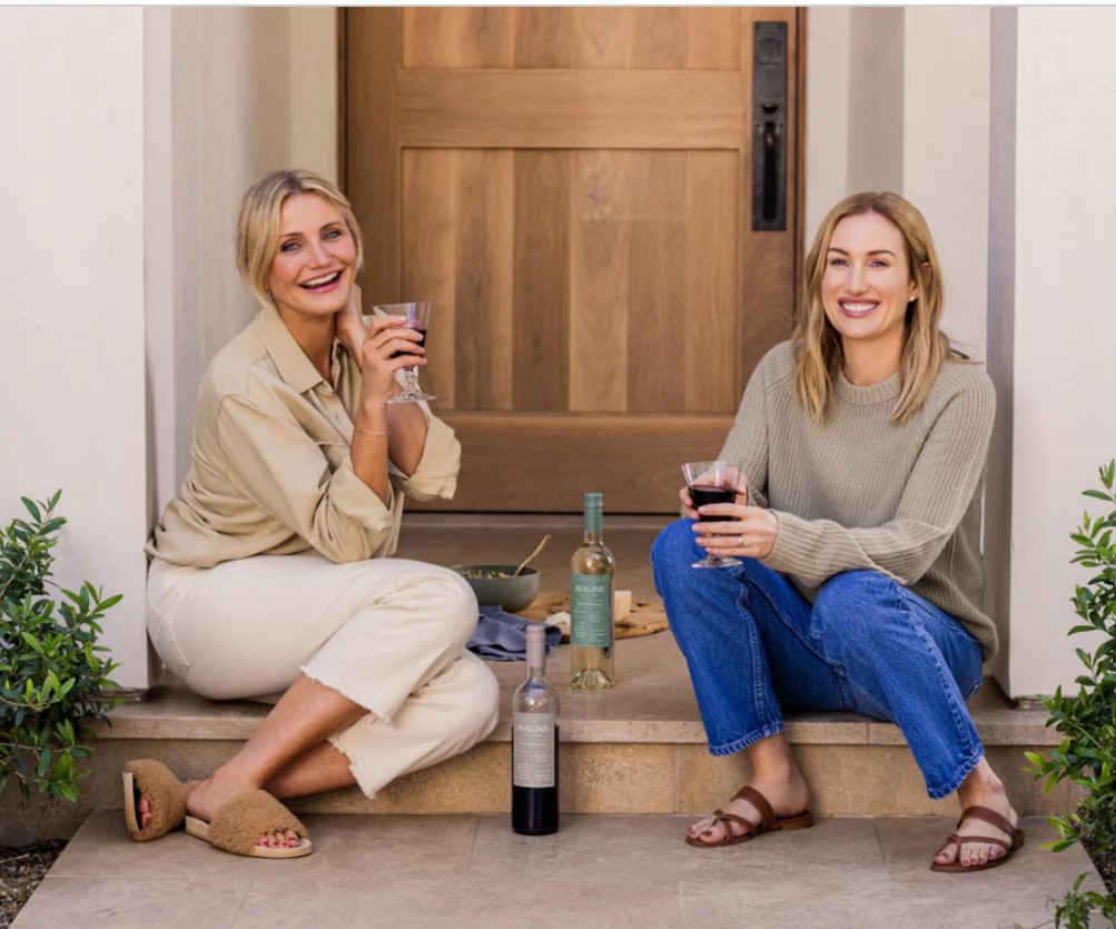 Cameron Diaz and Katherine Power, cofounders of Avaline wine.
